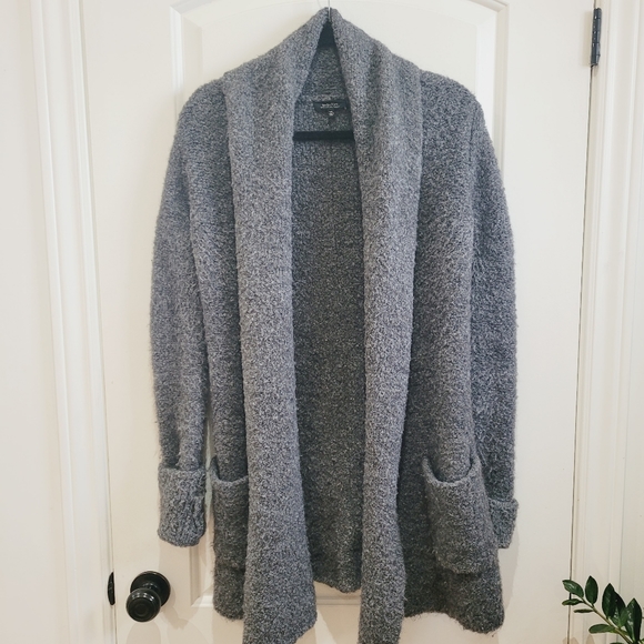 Aritzia Babaton Black Luxurious Knit Alpaca Mix Long Oversized Cardigan Sz xx S - Picture 4 of 4